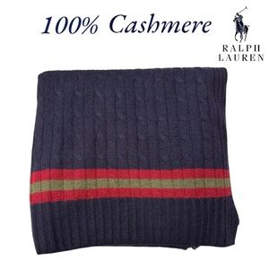 Ralph Lauren (NWT) Cricket Cable Knit, 100% Cashmere Throw